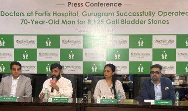 फोर्टिस मेमोरियल रिसर्च इंस्टीट्यूट ने 70 वर्षीय पेसेंट के गॉल ब्लैडर से 8125 स्टोन्स निकालकर दिलाई दर्द से राहत