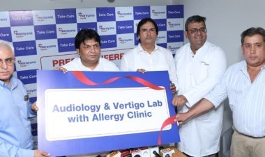नारायणा हॉस्पिटल, गुरुग्राम ने अपने अत्याधुनिक ऑडियोलॉजी एंड वर्टिगो लैब व एलर्जी क्लिनिक का उद्घाटन किया इसमें मुख्य अतिथि रहे विधायक मुकेश शर्मा
