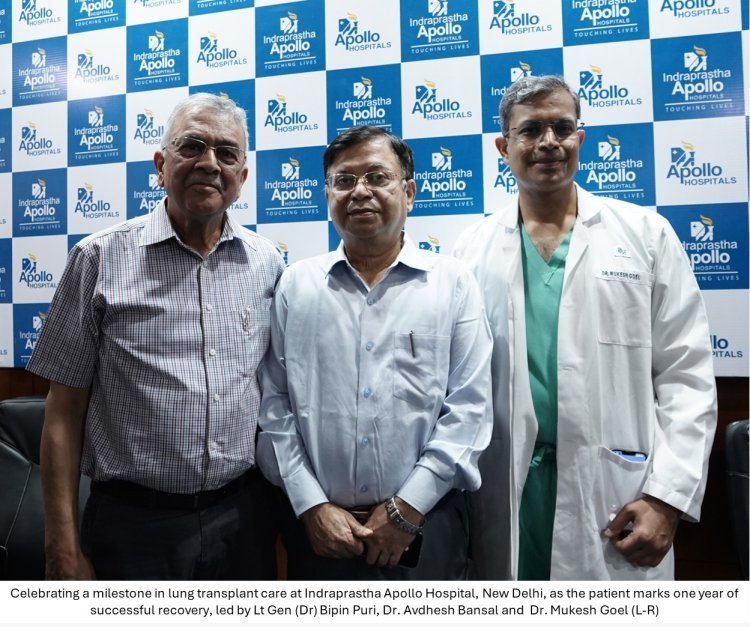 Apollo Delhi Marks First Successful One-Year Survival After Bilateral Lung Transplant