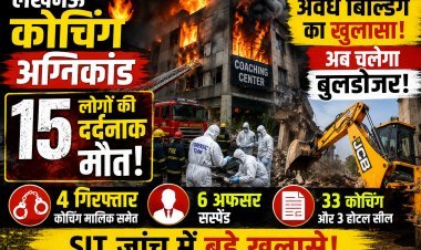 लखनऊ कोचिंग अग्निकांड: 15 मौतों के बाद बड़ा खुलासा, अवैध बिल्डिंग पर चलेगा बुलडोजर