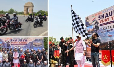 'वन राइड, वन नेशन, वन सैल्यूट': राजनाथ सिंह ने शौर्य विजय यात्रा का किया शुभारंभ