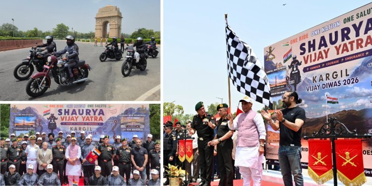 'वन राइड, वन नेशन, वन सैल्यूट': राजनाथ सिंह ने शौर्य विजय यात्रा का किया शुभारंभ