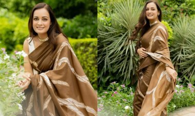 दीया मिर्जा ने पहनी ऑर्गेनिक शिबोरी साड़ी, खूबसूरती के साथ दिया सस्टेनेबल फैशन का संदेश