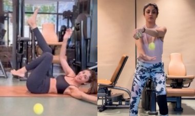 गेंदों के साथ शिल्पा शेट्टी ने किया ऐसा वर्कआउट, देखकर आप भी कहेंगे- ये कैसे कर लिया?