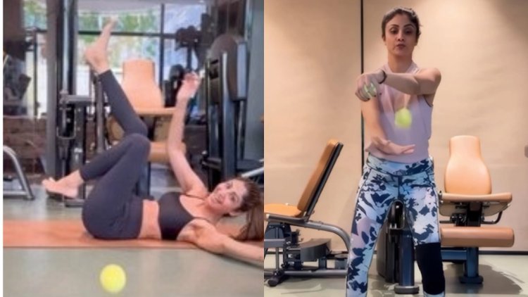 गेंदों के साथ शिल्पा शेट्टी ने किया ऐसा वर्कआउट, देखकर आप भी कहेंगे- ये कैसे कर लिया?